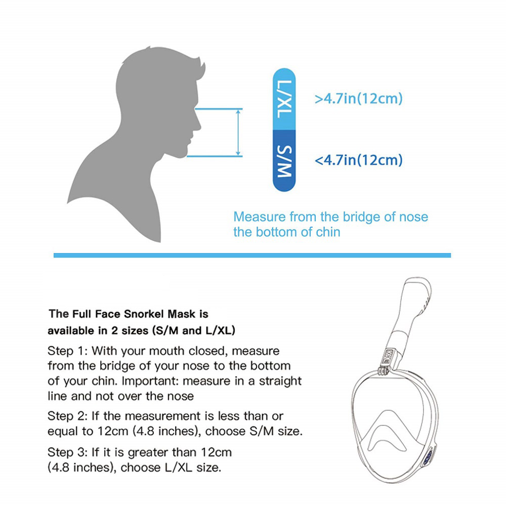 Full Face Snorkel Mask Diving  - Snorkel Mask Full Face ulasan dan harga