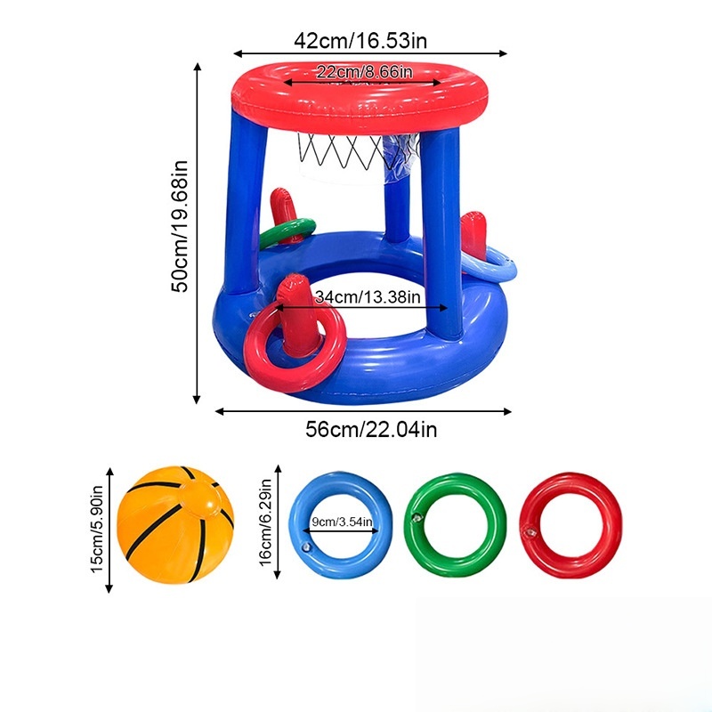 Inflatable Basketball Hoop & C - Pool Float Ring Inflatable ulasan dan harga