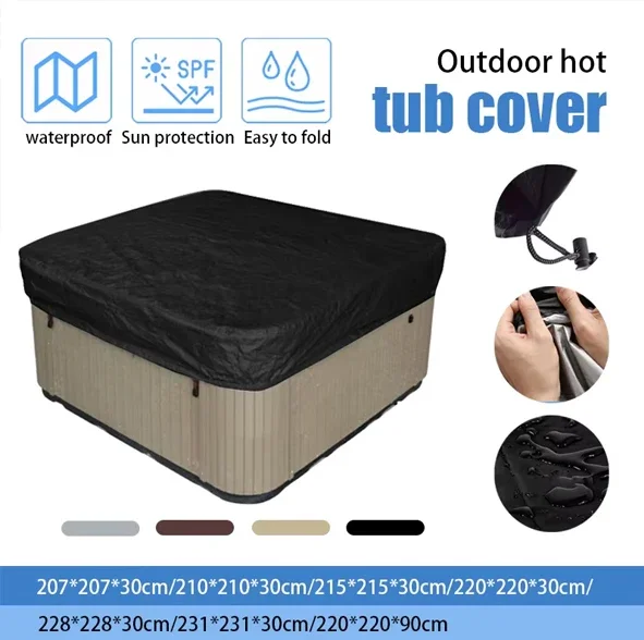 Spa Hot Tub Dust Cover Bathtub - Pool Cover Waterproof ulasan dan harga