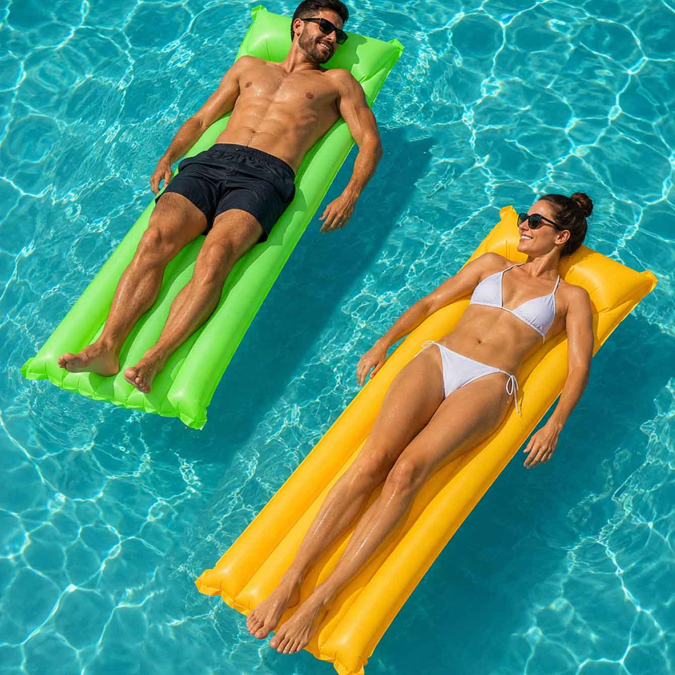 1PC Pool Float Bed Inflatable  - Pool Float Ring Inflatable ulasan dan harga