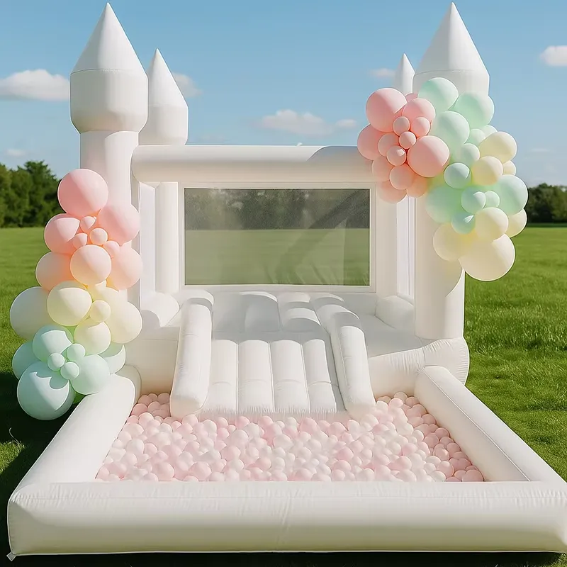 20264m White Grade Inflatable  - Water Slide Inflatable ulasan dan harga